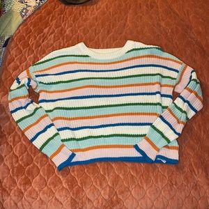 Striped cropped urban outfitters sweater